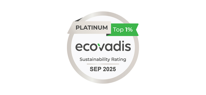 EcoVadisによるサステナビリティ評価で、最高位にあたる「プラチナメダル」を獲得しました